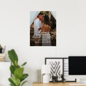 写真結婚付き歓迎パーソナライズされたサイン ポスター (ホームオフィス)