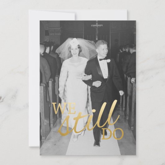 写真結婚付き30周年記念 – まだ行っている 招待状 (正面)