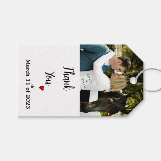 写真結婚付き ギフトタグ (正面(横))