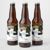 写真結婚付き ビールラベル (ボトル)