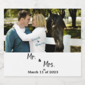 写真結婚付き ビールラベル (シングルラベル)