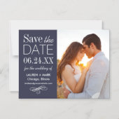 写真結婚保存日 |のカスタム色 マグネット招待状 (正面)