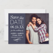 写真結婚保存日 |のカスタム色 マグネット招待状 (正面)