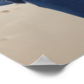 写真結婚座席表エレガントモダン図 ポスター (角)