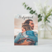 写真結婚延期告知 ポストカード (スタンド正面)