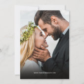 写真結婚式の両面招待状 招待状 (裏面)