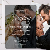 写真結婚式の両面招待状 招待状