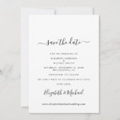 写真結婚式の後で幸いなことに日付を保存 セーブザデート (裏面)