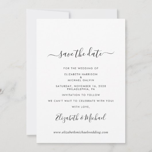 写真結婚式の後で幸いなことに日付を保存 セーブザデート (裏面)