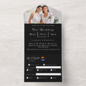 写真結婚式招待状 – ツインフレイムス – LGBTQ- オールインワン招待状 (内側)