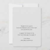 写真結婚書に感謝エレガントする サンキューカード (裏面)