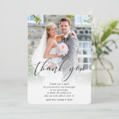 写真結婚書に感謝エレガントグラデーション サンキューカード (スタンド正面)
