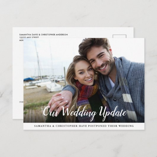 写真結婚書付き延期 ポストカード (正面/裏面)