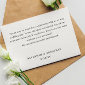 写真結婚書 サンキューカード