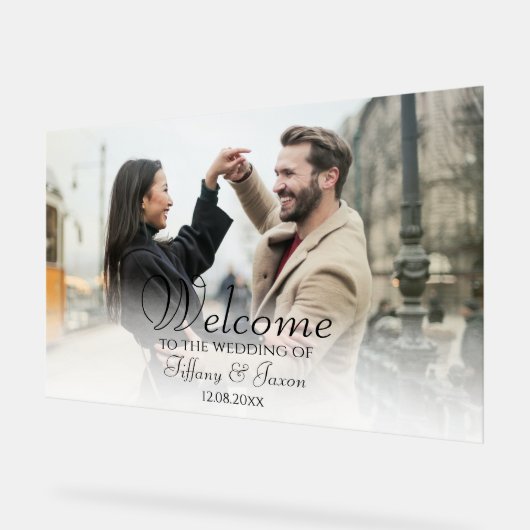 写真結婚歓迎アクリル記号 アクリルサイン (傾斜)