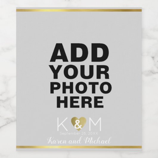 写真結婚用ワイン ワインラベル (シングルラベル)