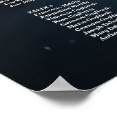 写真結婚編集可能な座席図 ポスター (角)