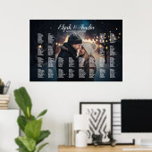 写真結婚編集可能な座席図 ポスター (ホームオフィス)