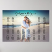 写真結婚編集可能な座席図 ポスター (正面)