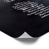 写真結婚編集可能な座席図 ポスター (角)