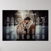 写真結婚編集可能な座席図 ポスター (正面)