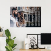 写真結婚編集可能な座席図 ポスター (ホームオフィス)