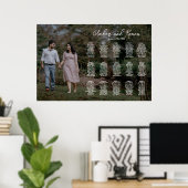 写真結婚編集可能な座席図 ポスター (ホームオフィス)