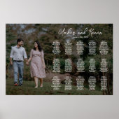 写真結婚編集可能な座席図 ポスター (正面)