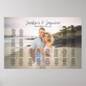 写真結婚編集可能な座席図 ポスター (正面)