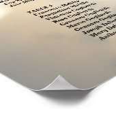 写真結婚編集可能な座席図 ポスター (角)