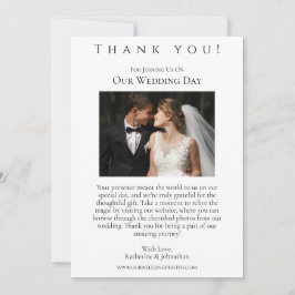 写真結婚 – ありがとう – 馬と花 招待状