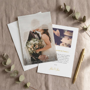 写真結婚、サンキューカード、薄縁どい サンキューカード