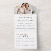 写真結婚-LGBTQ – ツインフレーム – オールインワン招待状 (内側)