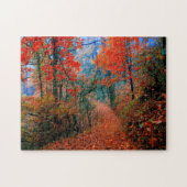 写真絵を描林秋の火炎路 ジグソーパズル (横)