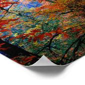 写真絵を描林秋の火炎路 ポスター (角)