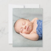 写真緑の象フォトボーイ赤ちゃんシャワーInvi 招待状 (裏面)