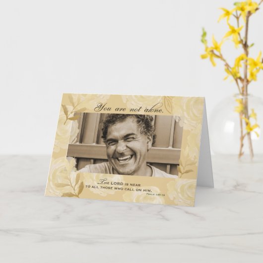 写真編集が可能な宗教記念日 カード (黄色い花)