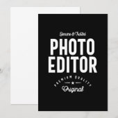 写真編集者 職業 タイトル ギフト 招待状 (正面/裏面)