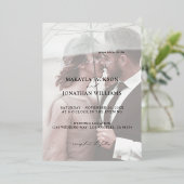 写真縦モダン横4結婚型 箔招待状 (立ち正面)