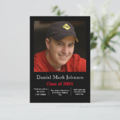 写真縦型 – 3x5卒業発表 招待状 (スタンド正面)