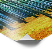 写真美しい松の木の森イエローグラス フォトプリント            (角)