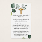 写真美しい記念葬式ブックマーク (裏面)