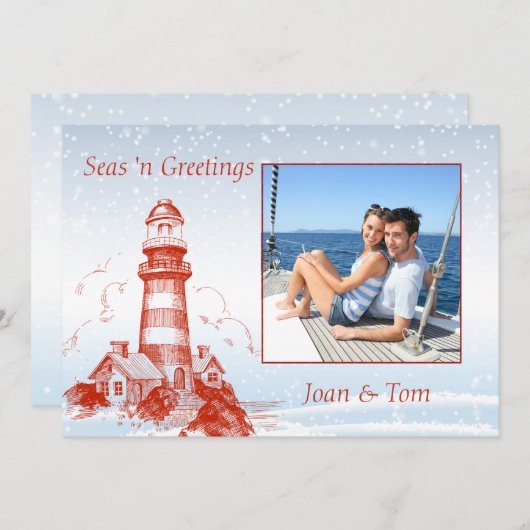 写真航海のクリスマスカード シーズンカード (正面/裏面)
