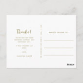 写真航海のビーチ結婚式ありがとう ポストカード (裏面)