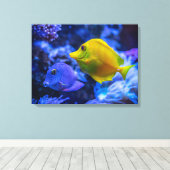 写真航海の海洋動物写真魚の写真 キャンバスプリント (インサイチュ (ウッドフロア))