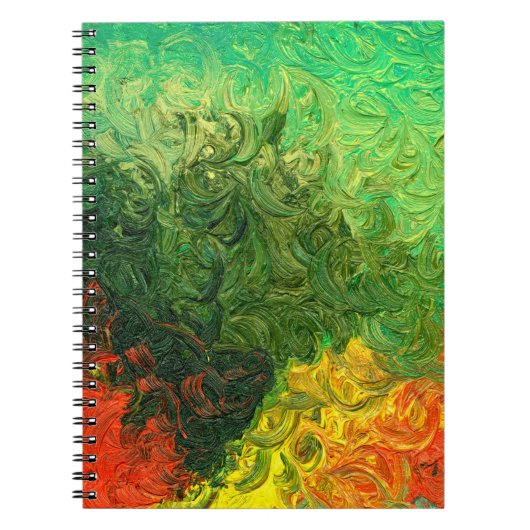写真色彩の鮮やか中の油背景油ペイント ノートブック (正面)