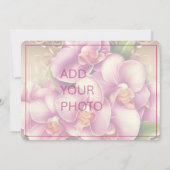 写真華美結婚式の日付の保存 招待状 (裏面)