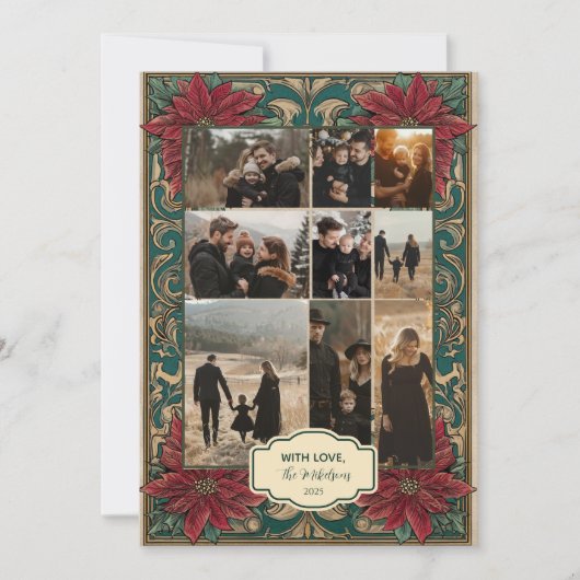 写真華美Poinsettiaクリスマス シーズンカード (正面)
