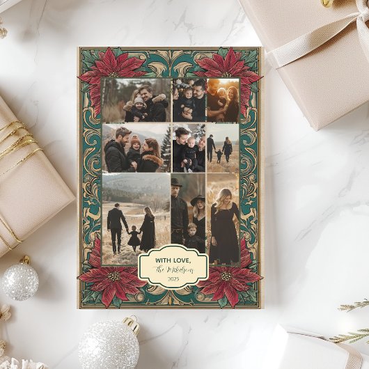 写真華美Poinsettiaクリスマス シーズンカード