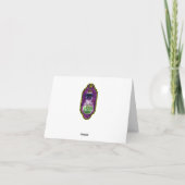 写真華美Save the Date Purpleバラ カード (裏面)